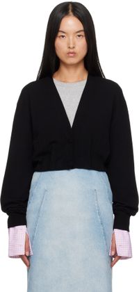 Dries Van Noten Cardigan noir en cachemire