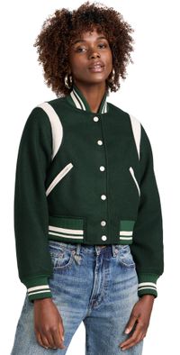 BLANKNYC Smart Move Bomber Jacket Green Combo L