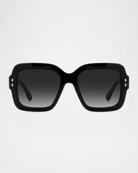 Oversized Square Acetate Sunglasses