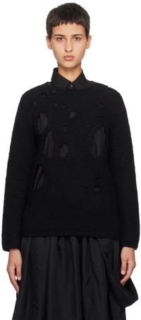 Black Comme des Garçons Black Distressed Sweater