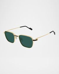 Men's CT0497SM Metal Rectangle Sunglasses