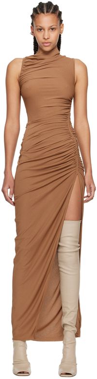 Rick Owens Lilies Brown Svita Maxi Dress