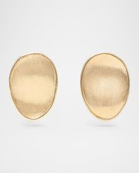 18K Yellow Gold Lunaria Stud Earrings, Small