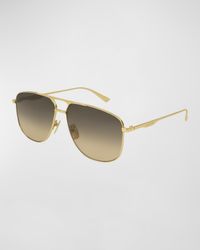 Metal Pilot Sunglasses, Gold