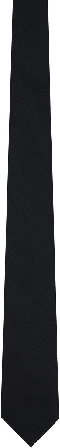 Valentino Garavani Black Wool & Silk Valentie Tie