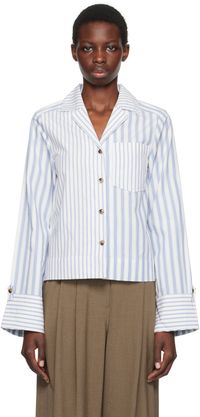 GANNI Chemise bleue à rayures