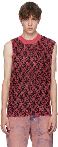 Andersson Bell Black & Pink Flower Ash Vest
