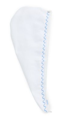 Weezie Wave Hair Towel French Blue Embroidered Wave One Size