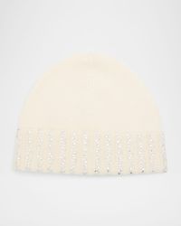 Cashmere Crystal-Embellished Beanie