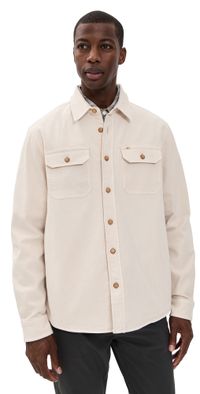 Faherty Sunwashed CPO Shirt Sea Salt L