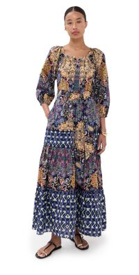 Figue Johanna Dress Kaleidoscope Paisley Blue XS