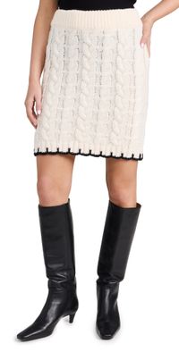 Little Lies Cable Stitch Skirt Cream M/L