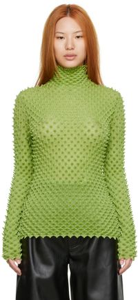 Bottega Veneta Green Polyester Turtleneck
