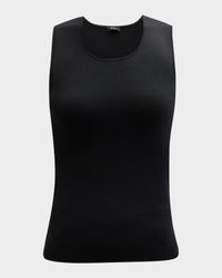 Scoop-Neck Stretch Silk Tank