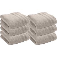 Coton Pur - Serviette de toilette 100 coton pigné - Taille 50x100 - Beige