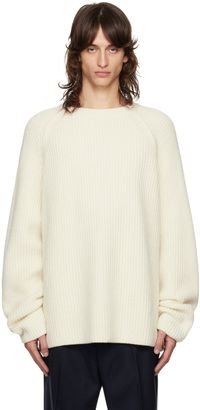 The Frankie Shop Off-White Carter Crewneck Sweater