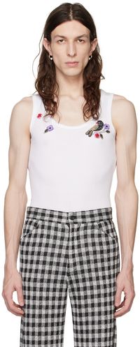 Anna Sui SSENSE Exclusive White Tank Top