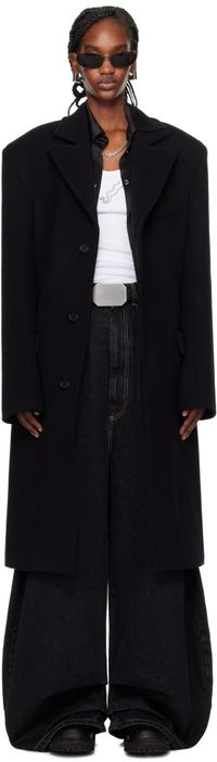 LU'U DAN Black Heavy Coat