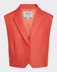 Katie Cotton-Linen Vest