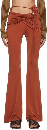 JACQUEMUS Orange Le Raphia 'Le Pantalon Espelho' Leggings