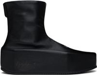 Y-3 Bottes Kyasu noires à semelle et talon recouverts