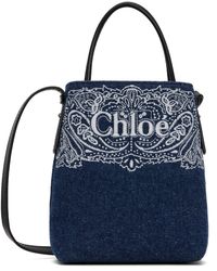 Chloé Blue Micro Sense Denim Tote