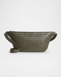 Men's Intrecciato Leather Sling Bag