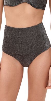 MIKOH Metallic Lami Bikini Bottoms Metallic Chocolate S