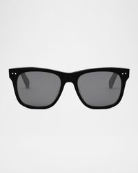 Men's Celine Thin Acetate Square Sunglasses