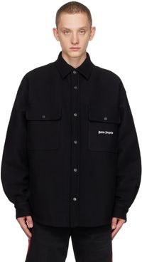 Palm Angels Black Embroidered Jacket