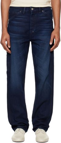 RRL Navy Engineer Fit Canvas Carpenter Trousers