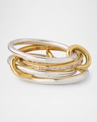 Kira SG Ring with Diamonds in 18K Gold and Sterling Silver