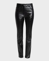 Reedition 5-Pocket Vinyl Straight-Leg Ankle Pants