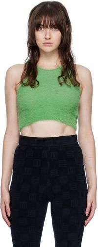 AMBUSH Green Fuzzy Tank Top
