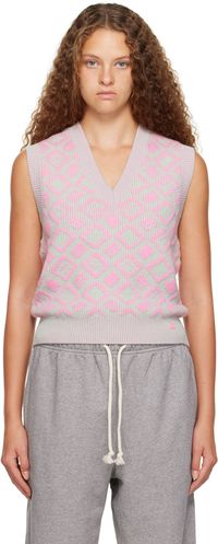 Acne Studios Pink & Green Graphic Vest
