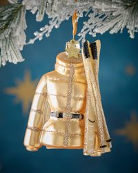 Gold Ski Jacket Christmas Ornament