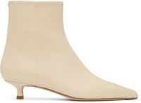 Aeyde Off-White Sofie Leather Ankle Boots