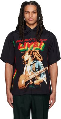 WACKO MARIA Black Graphic Shirt
