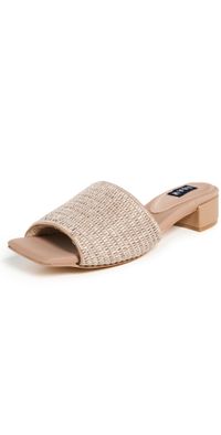 ROAM Raffia Square Block Heels Natural 8