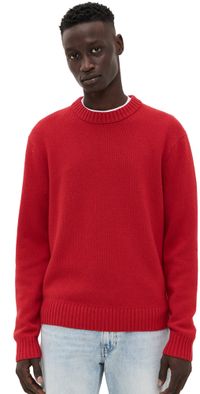 Madewell Moro Wool Cashmere Crewneck Sweater Pomegranate Seed M
