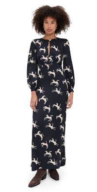 Carolina K Tango Dress Black Jumping Horses M