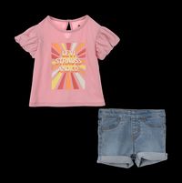Levi's Kids - Ensemble short et tee-shirt - Taille 36M - Rose