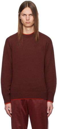 Wales Bonner Burgundy Steady Knit Sweater