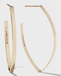 14K Gold Small Flat Blake Hoop Earrings