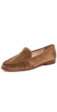 Veronica Beard Prilla Suede Loafers Chestnut 10