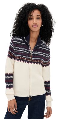 Line & Dot Tobin Cardigan Navy/Cream M