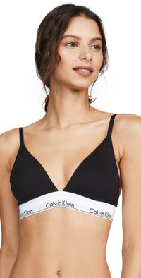 Calvin Klein Underwear Modern Cotton Lightly Lined Triangle Bralette Grey S