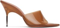 Amina Muaddi Beige Bianca Glass Slipper 95 Mules