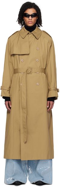 VETEMENTS Trench surdimensionné brun clair
