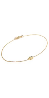 Jennifer Meyer Jewelry Mini Hamsa Bracelet 18K Yellow Gold One Size